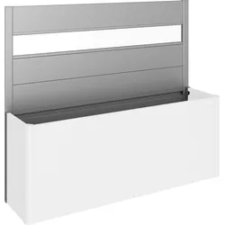 Sichtschutzelement BIOHORT, grau (quarzgrau, metallic), H:91cm, Stahlblech, Zaunelemente, für Hochbeet DaVinci