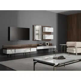 aea Wohnwand TV-Ständer 51 cm Weiß Holz