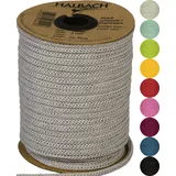 HALBACH Seidenbänder Premium Papier Strickschlauch | Breite: 4mm Länge: 30m | Schlauchgarn befüllbar und reißfest, Papiergarn für Namensschilder Kinderzimmer oder zum basteln, Farbe: grau