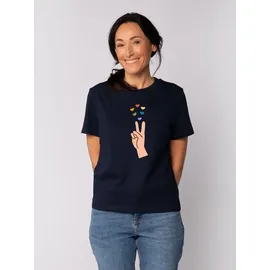 wat? APPAREL T-Shirt Spread Love in Dunkelblau | Gr.: 34