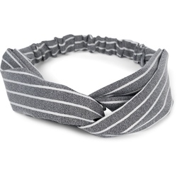 styleBREAKER Haarband, 1-tlg., Haarband mit Streifen Muster und Twist Knoten schwarz