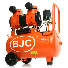 BJC Druckluft Kompressor 24L 8 BAR Ölfrei Luftkompressor 2 Kolben Flüsterkompressor Abschaltautomatik