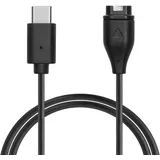 kwmobile Smartwatch Ladekabel für Garmin vivomove 3S / vivoactive 4S 5 / Venu 3 / Venu 3S USB-C Ladekabel für Smartwatch - Smart Watch Aufladek... - Schwarz
