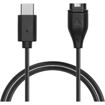 kwmobile Smartwatch Ladekabel für Garmin vivomove 3S / vivoactive 4S 5 / Venu 3 / Venu 3S USB-C Ladekabel für Smartwatch - Smart Watch Aufladek... - Schwarz