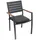 Dehner Montpellier Stapelsessel 55,5 x 55,5 x 88 cm dunkelgrau/braun