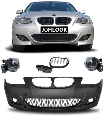 StoÃstange mit ABE inkl Nebelscheinwerfer und Kühlergrill passend für BMW E60 Limo E61 Touring nicht passend bei M5 Modellen passend für  E60 Limo Touring