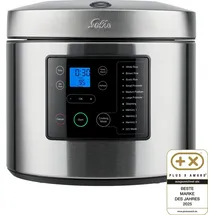 Solis Reiskocher & Dampfgarer, 850 W, 5L Volumen, 3D Heizsystem, Timer, Display