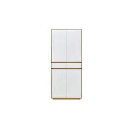 Möbel Kraft Mehrzweckschrank 86 x 193 x 37 cm Weiß
