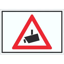 HB-Druck Achtung Videoüberwachung Kameraüberwachung Symbol Aufkleber A3 (297x420mm)