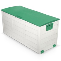 230 L Kissenbox Auflagenbox Gartentruhe Kunststoff Auflagentruhe grau - grün