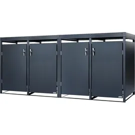 Zelsius Mülltonnenbox mit Pflanzdach 120-240 L grau