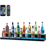 Vevor Barregal Weinregal, LED Beleuchtung Wandmontage 2-stufig 121cm Display