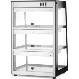HENDI Beheiztes Thekendisplay, Schwarz, 220-240V/500W, 472x447x(H)775mm