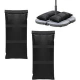 Relaxdays Schirmständer Befüllbare Sandsäcke 2er Set Kunststoff Schwarz