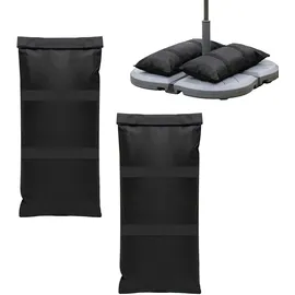 Relaxdays Schirmständer Befüllbare Sandsäcke 2er Set Kunststoff Schwarz
