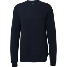 s.Oliver Strickpullover im Relaxed Fit mit Struktur - blau - XL