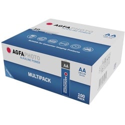 Agfaphoto Alkaline-Batterie, Mignon, Aa, Lr06, 1,5 V Leistung, Einzelhandelsverpackung (100er-Pack)