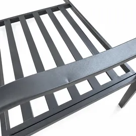 Lemodo Gartenbank 147 x 49 x 96 cm Schwarz