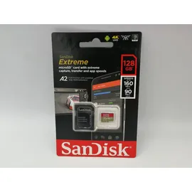 SanDisk Extreme microSDXC UHS-I U3 A2 V30 + SD-Adapter 128 GB