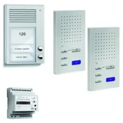 TCS PSC2220-0000 audio:pack AP für 2 Wohneinheiten, mit Außenstation PAK 2 Klingeltasten + 2x Freisprecher ISW3130 + Steuergerät BVS20 PSC22200000