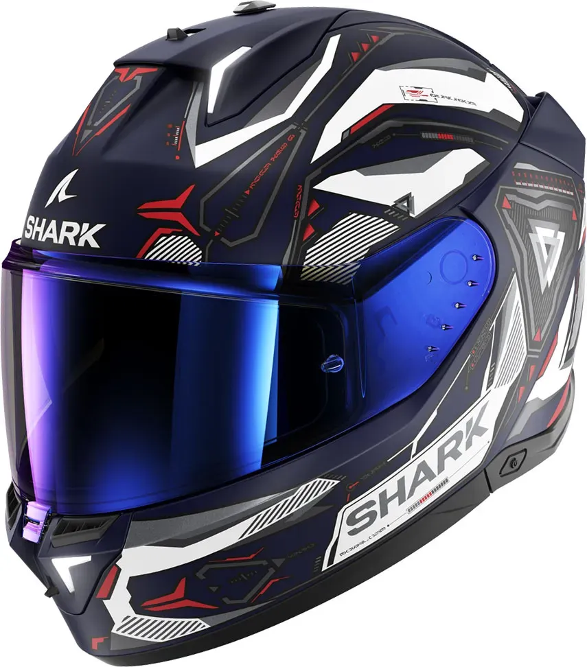 Shark Skwal i3 Linik, casque intégral - Mat Bleu/Blanc/Rouge - M