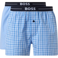 Boss Herren Web-Boxershorts, 2er Pack, Sortiert, Open Blue, M