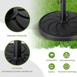 Goplus Schirmständer Metall 54 cm Schwarz