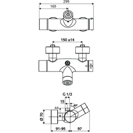 Schell Vitus Duschthermostat rund für 2 Verbraucher Chrom 002140699