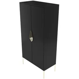 skandica Highboard 80 x 160 cm Schwarz