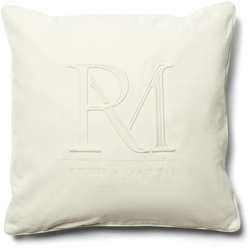 Riviera Maison Monogram Kissenbezug, Kissenhülle, Dekokissen RM-Logo Decken & Kissen   Weiss 