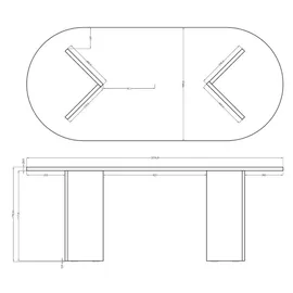 Selsey Esstisch Oval 90 x 204 cm Küchentisch OVO Cappuccino