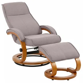 Home Affaire Relaxsessel »Paris, TV-Sessel mit Hocker und manueller Liegefunktion«, (Set, 2 St., bestehend aus Sessel und Hocker), Dreh- und Kippfunktion grau
