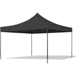 TOOLPORT  4x4m Stahl Faltpavillon, ohne Seitenteile, schwarz - (600126)