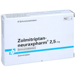 ZOLMITRIPTAN-neuraxpharm 2,5 mg Schmelztabletten 6 St