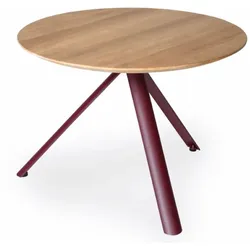 Trio Garten Beistelltisch wetterfest Beere Teak ∅65 cm