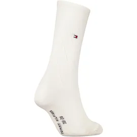 Tommy Hilfiger Socken TOMMY HILFIGER "TH WOMEN SOCK PREMIUM ARGYLE", Damen, Gr. 35-38, sanftes weiß, Baumwollmischung, Socken Socken
