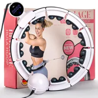 Bellage® Smart Hula Hoop Reifen Erwachsene und Anfänger - Hula Hoop mit Gewicht Kugel Ball und Zähler - Hullahub Reifen zum Abnehmen für Training mit Spaß - Hoola Hoop Reifen