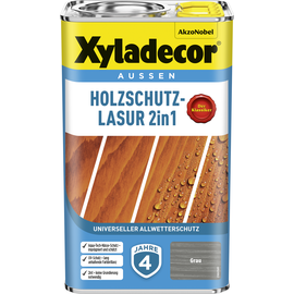 Xyladecor Holzschutz-Lasur 2 in 1 2,5 l grau