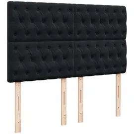 vidaXL Boxspringbett 140 x 200 cm Schwarz