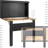 Wiltec Wiltec, Werkbank zur Wandmontage 200kg Werkzeugbank klappbar Werktisch Lochwand (83 cm, 120.50 cm)