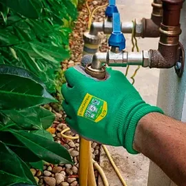 Grüntek Arbeitshandschuhe Schutzhandschuhe, Latex-Beschichtung, grün, Größe 8 / M, 5 Paar