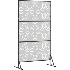 vidaXL Sichtschutz 100 x 50 x 180 cm Grau Stahl