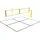 Umbro Spielnetz - Garten - 168 x 400 cm - 4 Fachs - Volleyballnetz - Badminton Netz - Schwarz/gelb