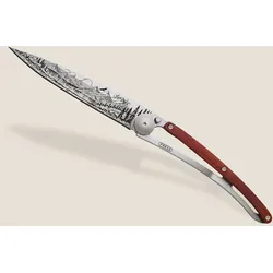 Deejo 37g Korallenholz Berg Taschenmesser - STK - braun