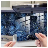 COOL-i ® Fliesenaufkleber Klebefliesen 10 Stück -15cm x 15cm, 3D Fliesenaufkleber (Marmor Optik), PVC Wasserfest,Selbstklebend,Hitzebeständig,Starke Klebefähigkeit
