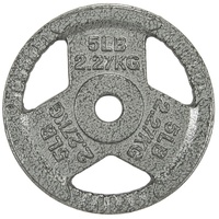 BalanceFrom Hantelscheibe aus Gusseisen für Krafttraining und Gewichtheben, Standard, 2,3 kg, einzeln