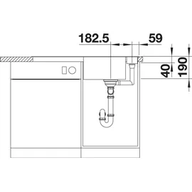 Blanco AXIA III 5 S weiß + Excenterbetätigung + InFino + Holzschneidbrett