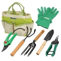 Lantelme Gartenpflege-Set Gartenwerkzeugset Balkonset, 7-teilig mit Tasche