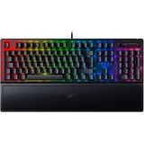 Razer BlackWidow V3 (grüne Schalter) – mechanische Gaming-Tastatur (Clicky Mechanische Switches, Tasten aus ABS, Doubleshot, Media-Tasten, Handgelenkauflage) AZERTY-Tastatur, Schwarz