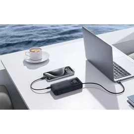 Baseus Free2Pull Powerbank, 20.000mAh, 70cm ausziehbares USB-C Kabel + schwarz